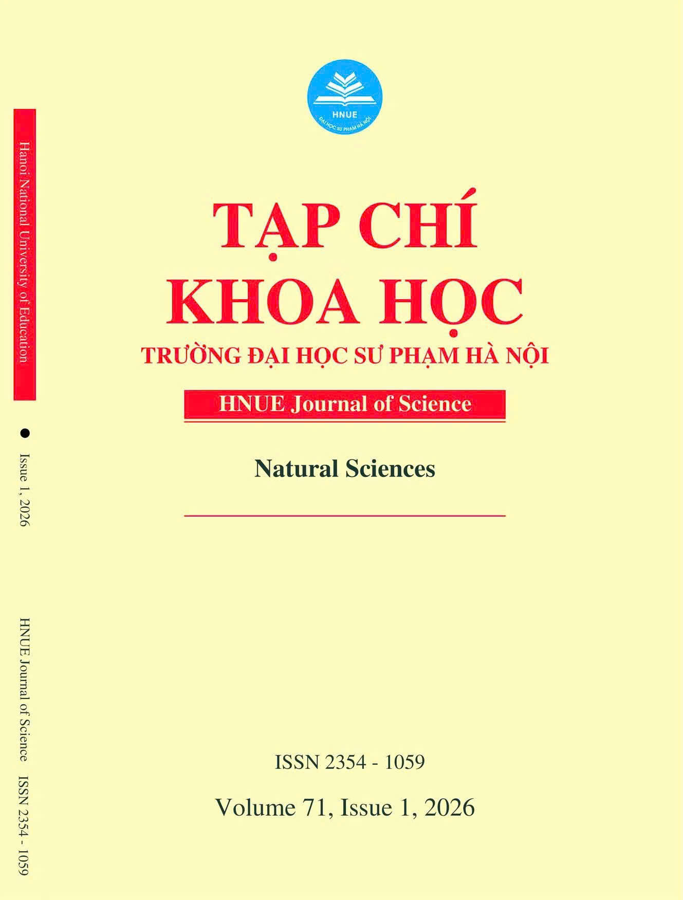 					View Volume 71, Issue 1, 2026: Natural Sciences 
				