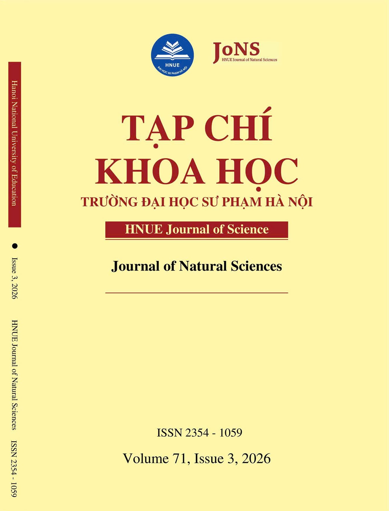 					View Volume 71, Issue 3, 2026: Natural Sciences 
				
